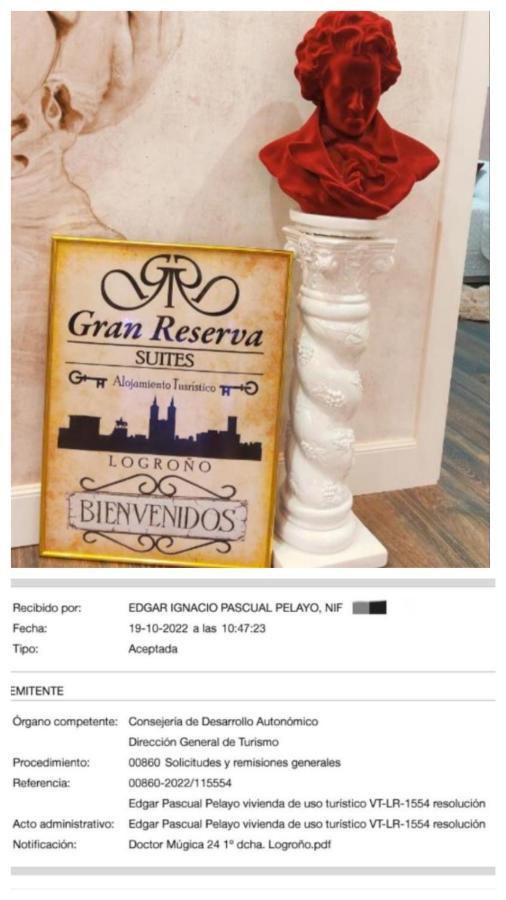 Gran Reserva Suites Centro Alojamiento Entero 洛格罗尼奥 外观 照片